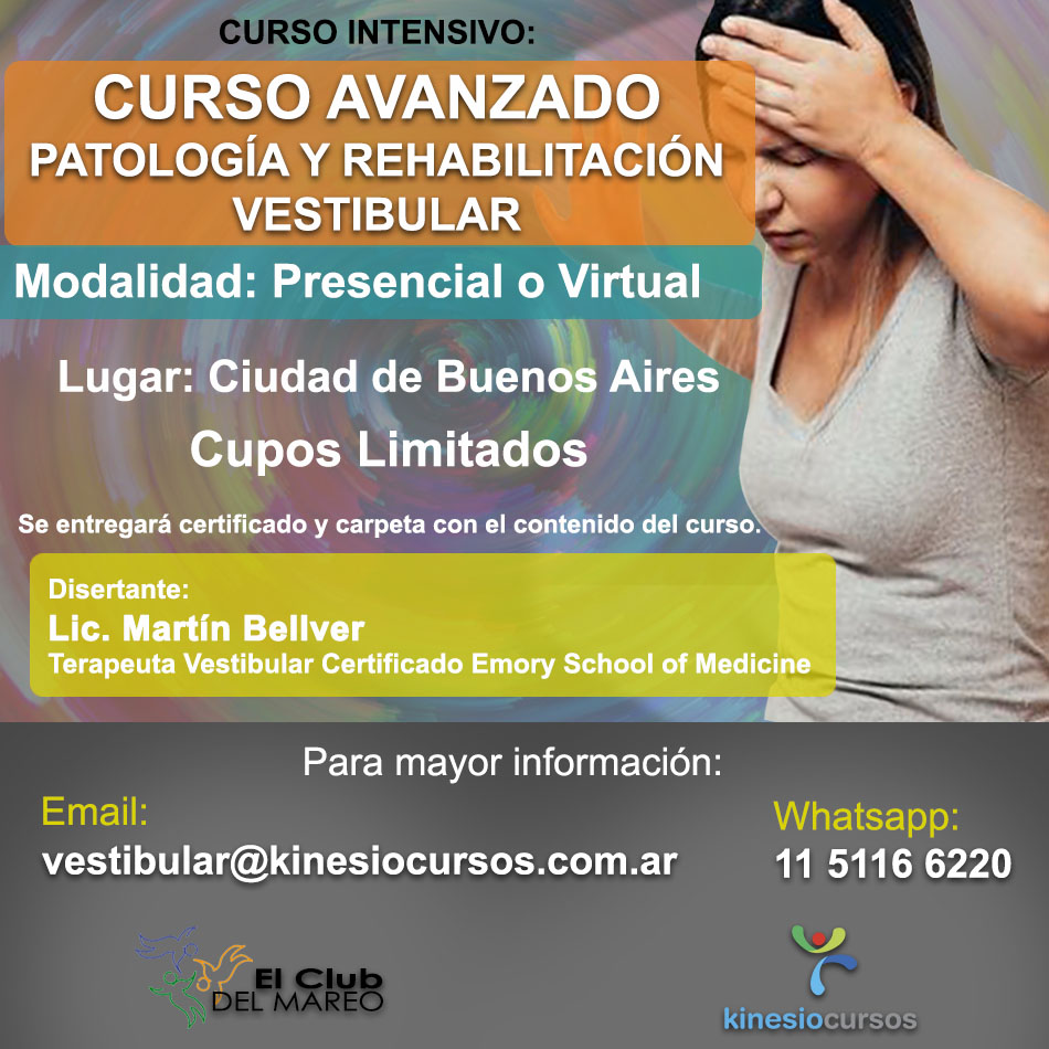 Curso Avanzado de Patología y Rehabilitación del Sistema Vestibular